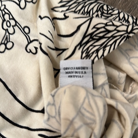 Rachel Pally Cream Black Floral Short Sleeve Dress Size Small - Picture 10 of 10